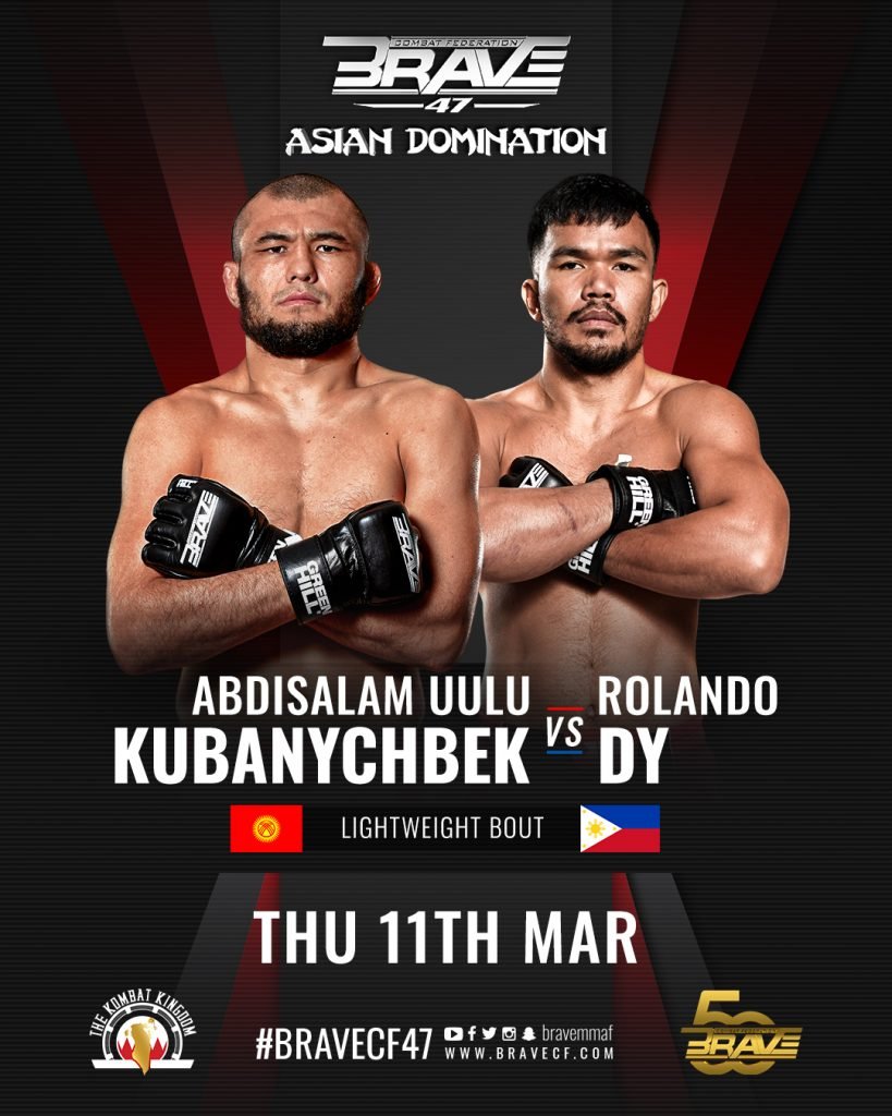 Kubanychbek vs Dy at Brave CF 47 on Mar. 11