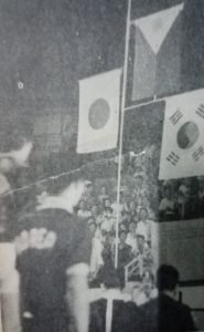 The closing ceremony of the 1967 ABC tournament where the Philippine flag stood tall as the champion. Host South Korea placed second and Republic of China ranked third.