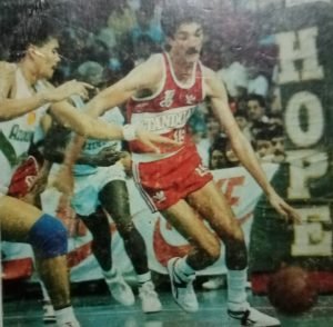 Fernandez navigates around his defender while donning the Tanduay colors.