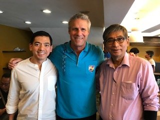The photo above was taken a few years ago, this writer, Coach Karch Kiraly and PSL Chairman Dr. Philip Juico, when, arguably, the greatest men's volleyball player ever, Karch Kiraly, graced our shores to conduct a coaching seminar for PSL coaches and players.