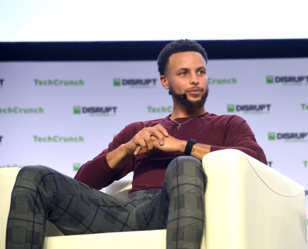 Stephen Curry [photo credit: Wikimedia Commons | TechCrunch]