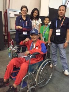 Leopoldo Serantes at the PICC Tent on Dec 2019 SEA Games [photo from Ron de los Reyes]