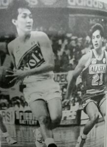 Allan Caidic vs. Bong Alvarez (21). Alvarez beat Caidic to the first 70-point feat by a Filipino in PBA annals by one year and seven months.