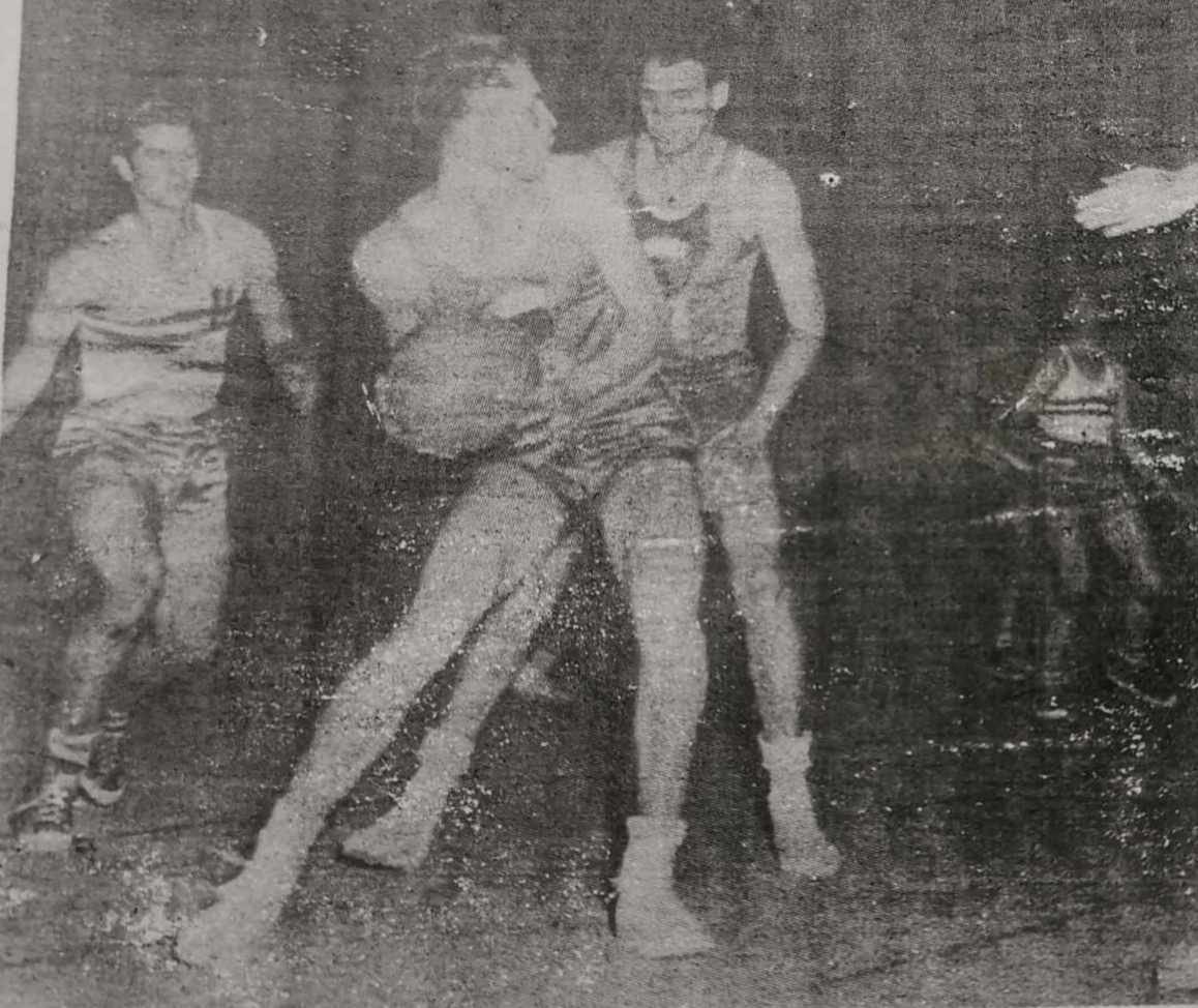 Team captian Lauro Mumar and top scorer Carlos Loyzaga protect each other in PH's 1954 World debut vs. Paraguay.