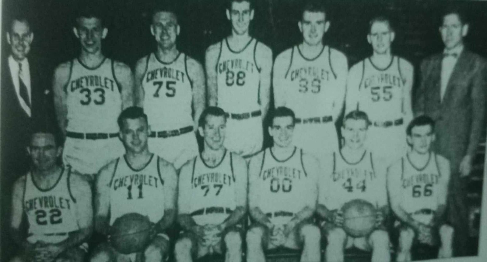 Team America was the tallest among the 10 participating teams in the 1950 World games with nine players over six feet tall.