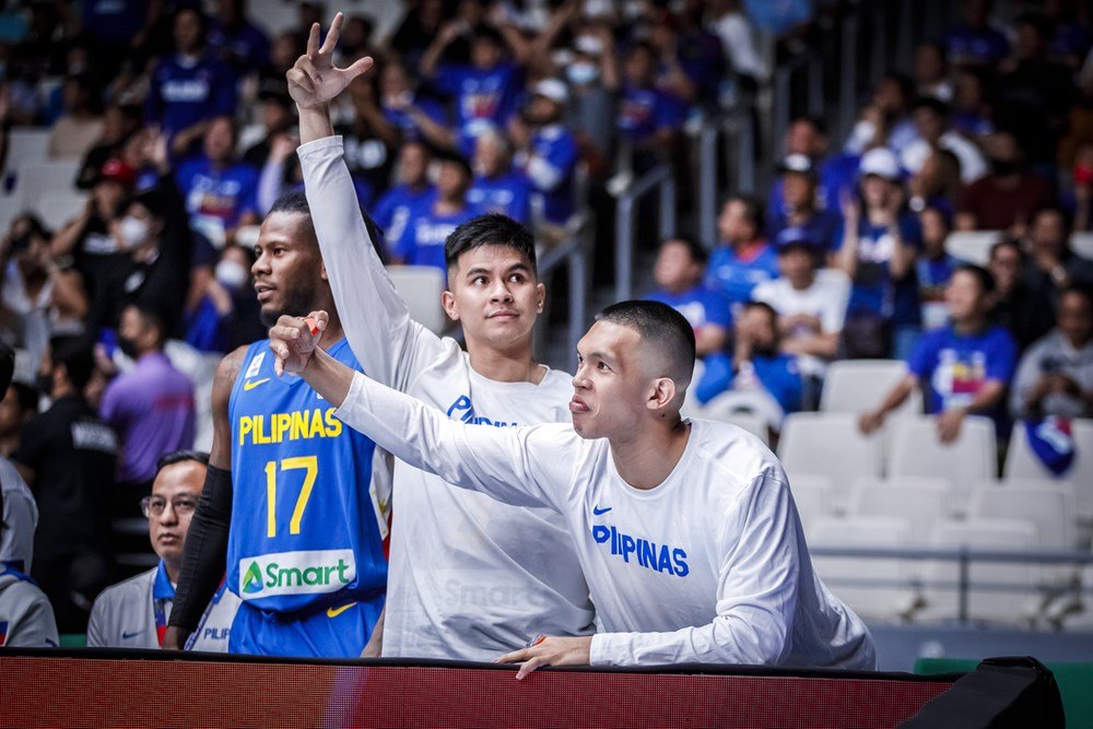 CJ Perez, Kiefer Ravena and Thirdy Ravena of Gilas Pilipinas [FIBA.com photo]