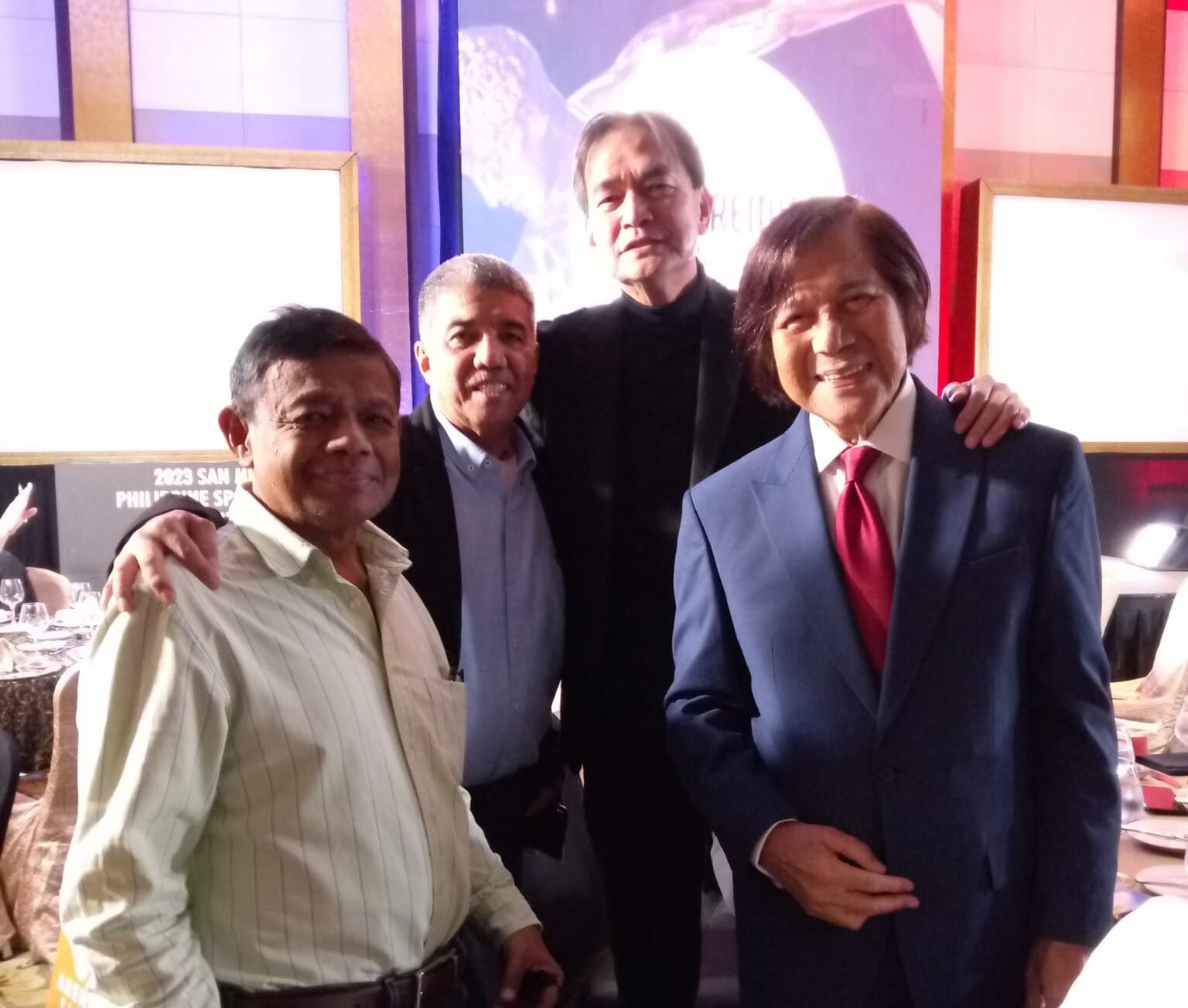 with former PBA coach Dante Silverio and 1976 PBA Rookie of the Year GIl Cortez.