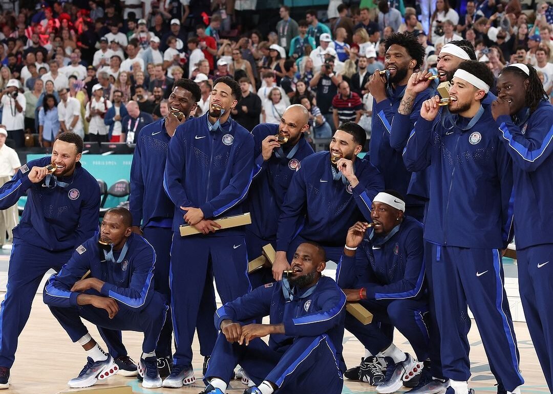 The 2024 USA Basketball Team that won the gold in Men's Basketball in Paris. [photo credit: USA Basketball Instagram]