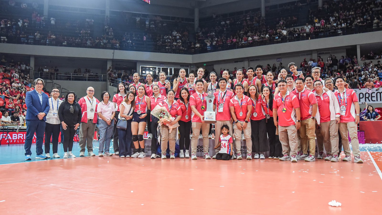 Creamline Cool Smashers and Coach Sherwin Meneses are set to receive the top honors at the first-ever Pilipinas Live PVL Press Corps Awards Night for their historic grand slam season. (Photo: PVL Images)