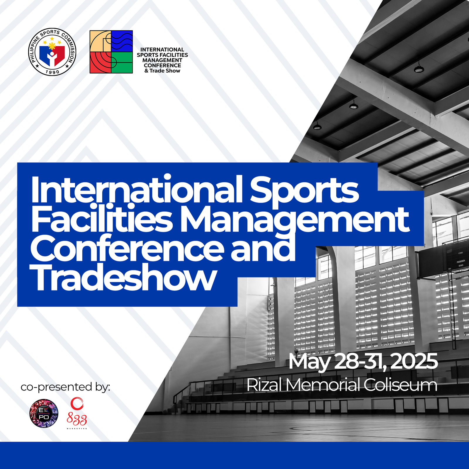 The Rizal Memorial Coliseum will host the 2025 International Sports Facilities Management Conference.