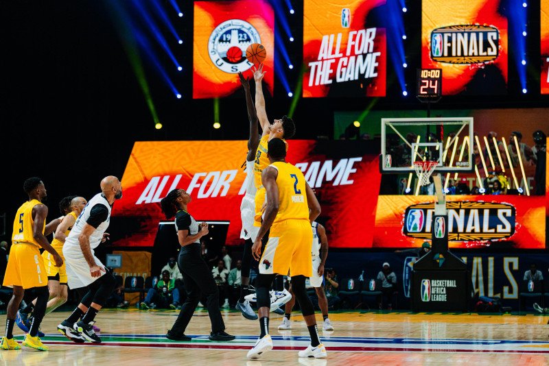 Petro de Luanda (Angola) take on US Monastir (Tunisia) at SunBet Arena in Pretoria, South Africa on June 9, 2025 (Photo by Armand Lenoir, BAL/Getty Images)
