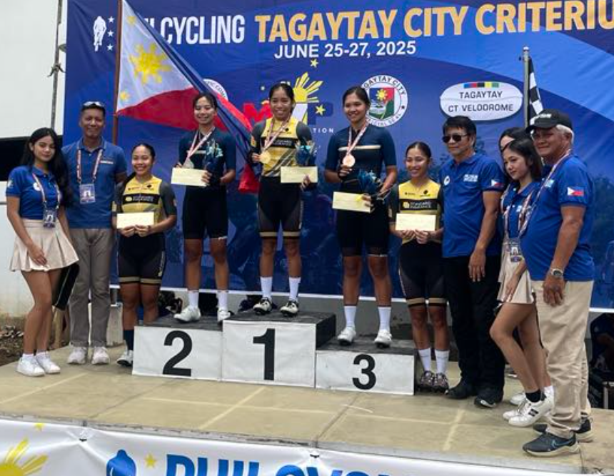 Claire Wenizah Vinoya wins solo in the Women’s U23 at the 2025 PhilCycling Tagaytay Criterium