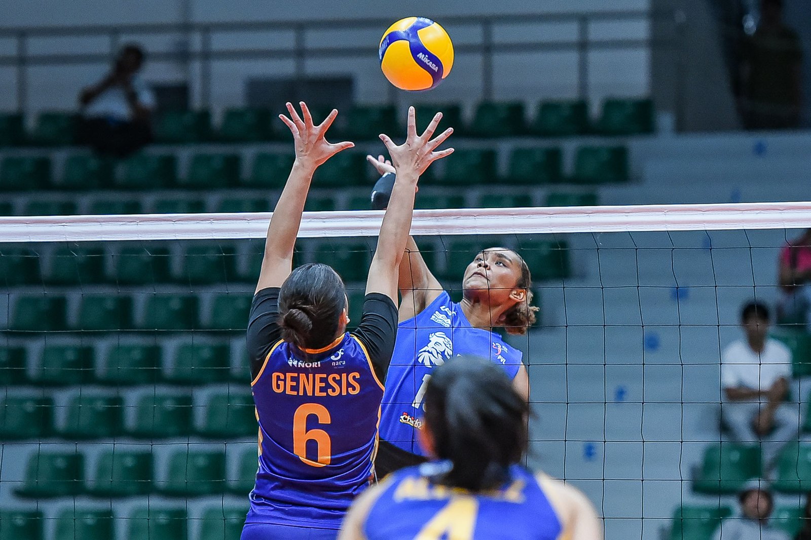 Rookie AC Miner impresses with 18 points and five blocks for the Thunderbelles. [PVL Images]
