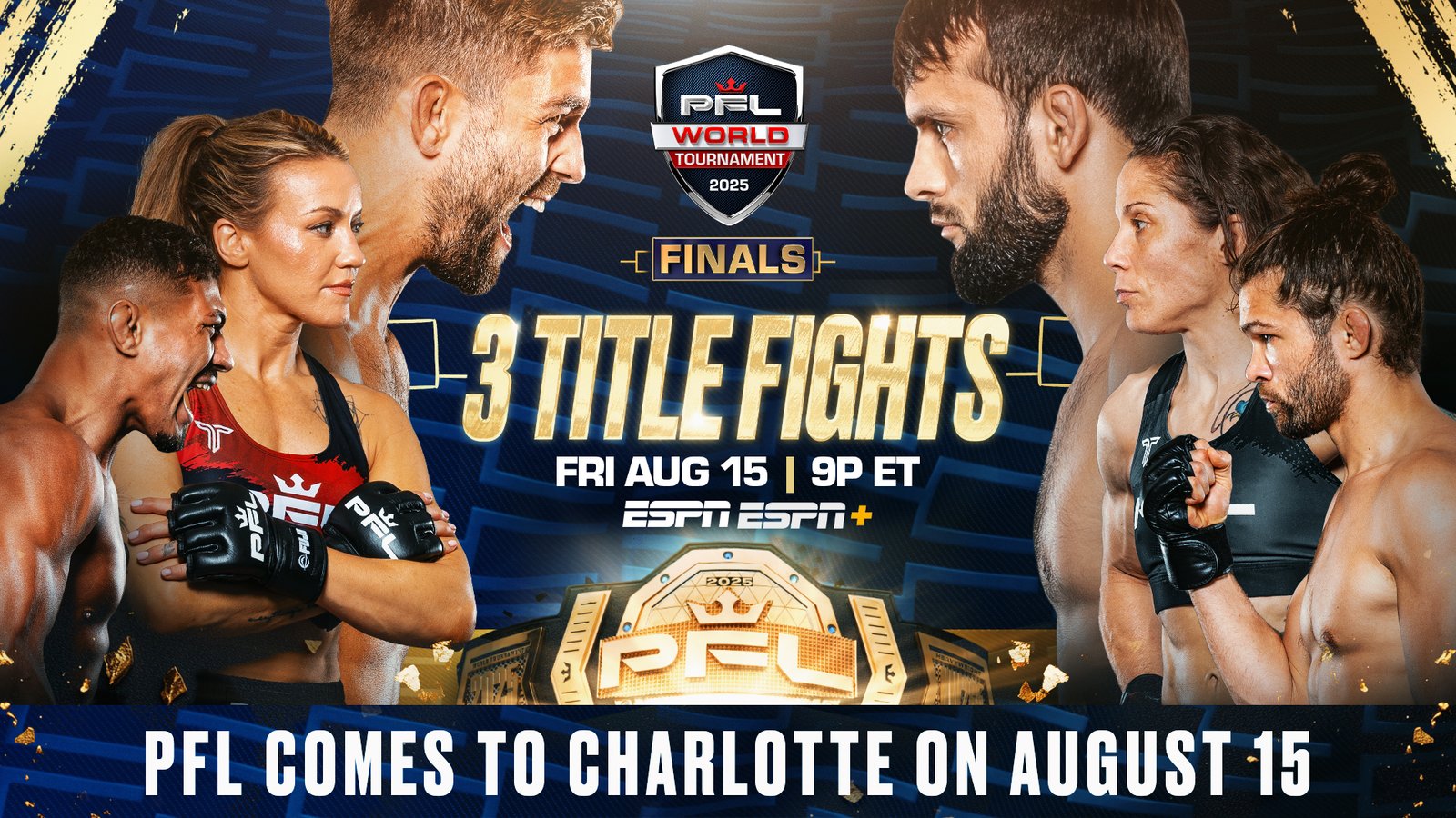 Alfie Davis and Gadzhi Rabadanov square off ahead of their PFL Lightweight title showdown in Charlotte