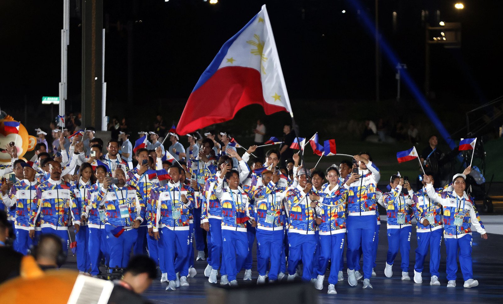 Team Philippines athletes light up the opening ceremony at Tianfu International Convention Center. [photo credit: Chengdu World Games 2025]