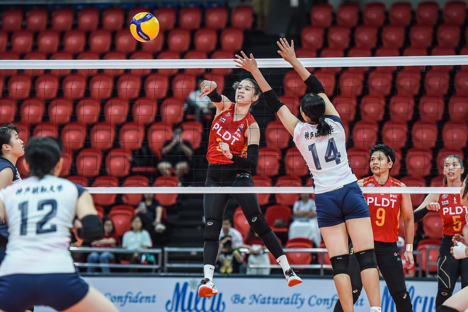 Mika Reyes seals the sweep with her trademark quick hit at match point. [PVL Images]
