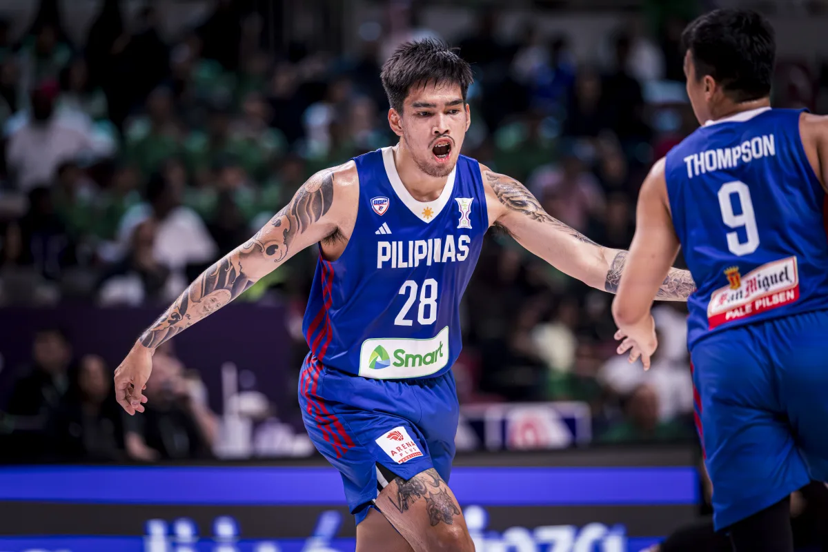Kevin Quiambao delivered crucial shots in overtime for Gilas Pilipinas. [FIBA.com photo]