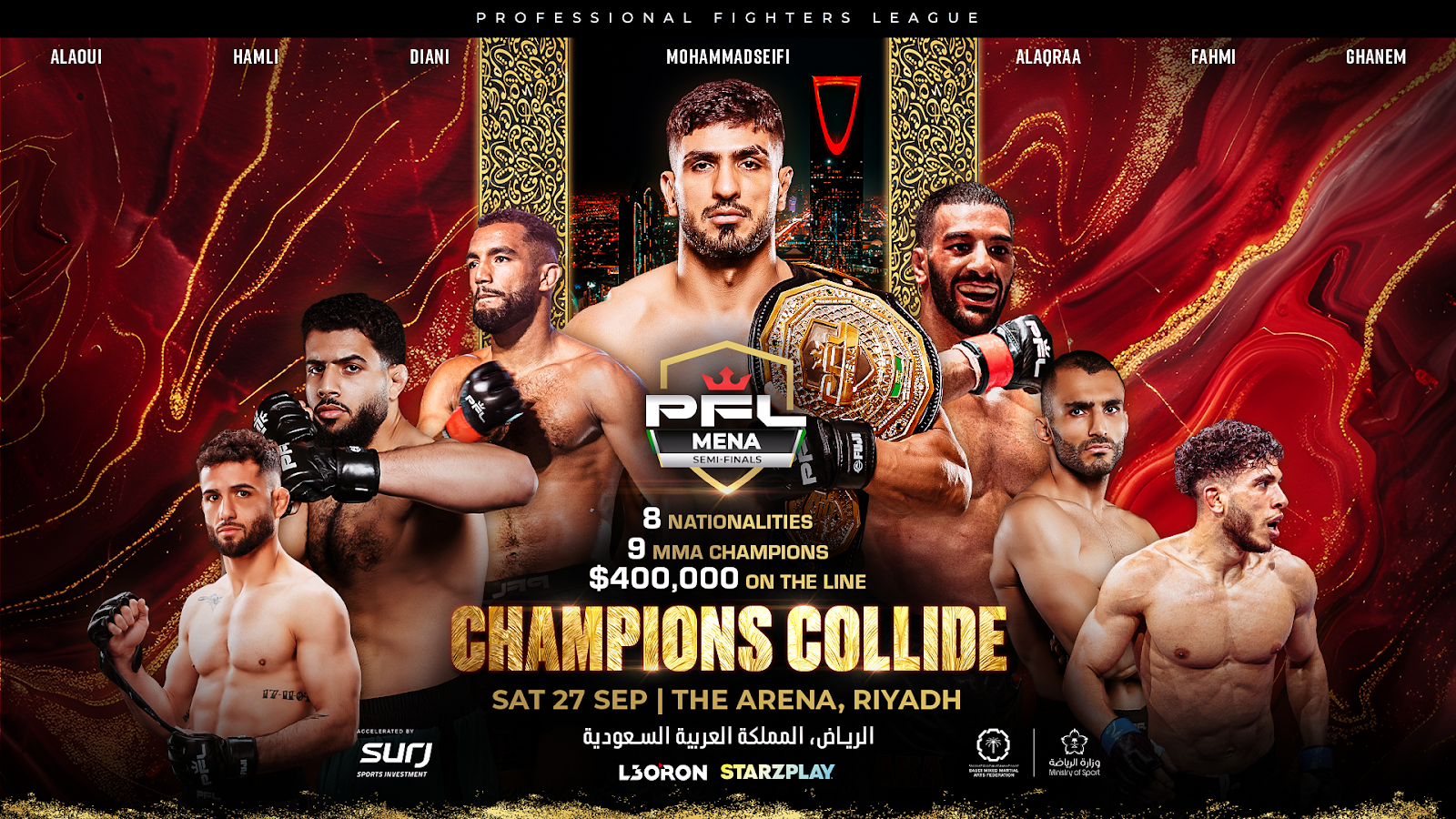 Mohammad Alaqraa prepares for his Welterweight semifinal clash at PFL MENA Semifinals.