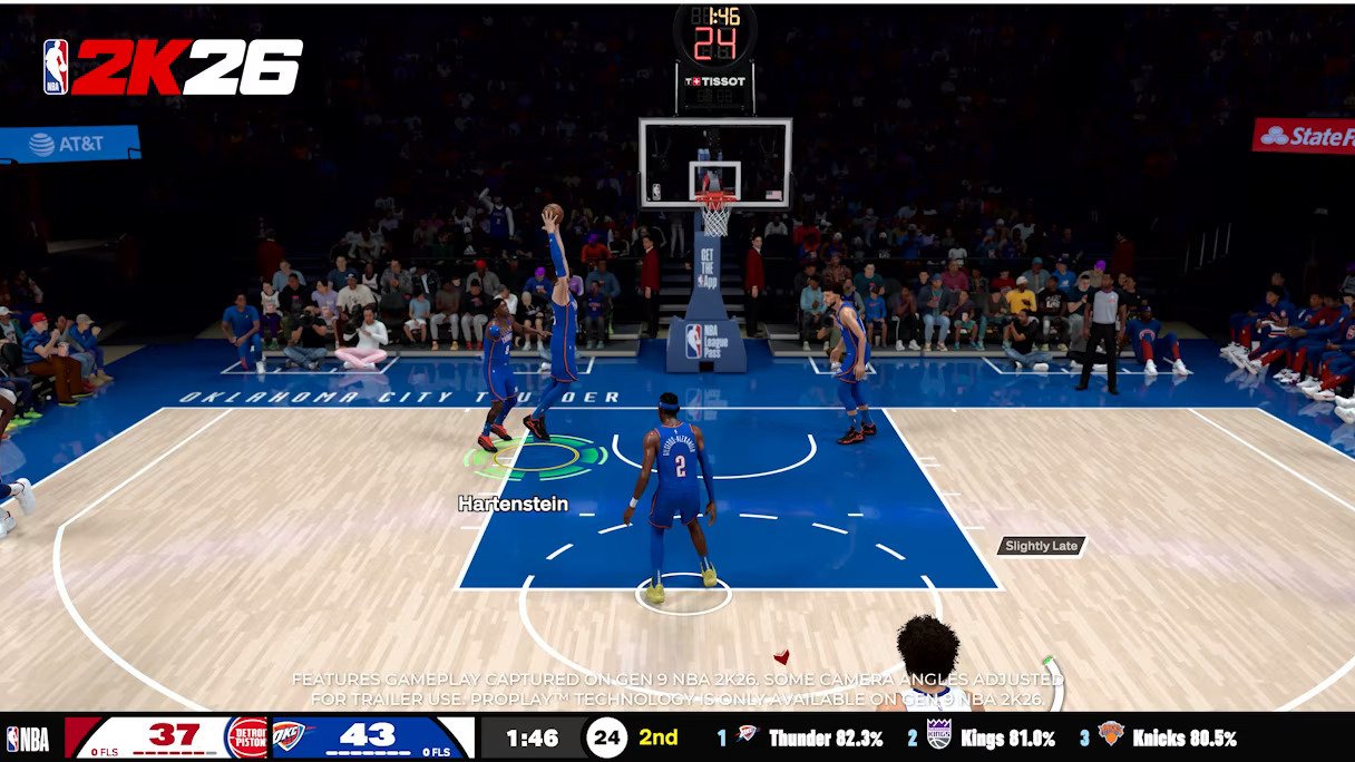 ProPLAY Motion Engine brings lifelike movement to NBA 2K26 gameplay.