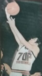 Danny Florencio scored 64 points in 1977, doing so before the three-point line era.