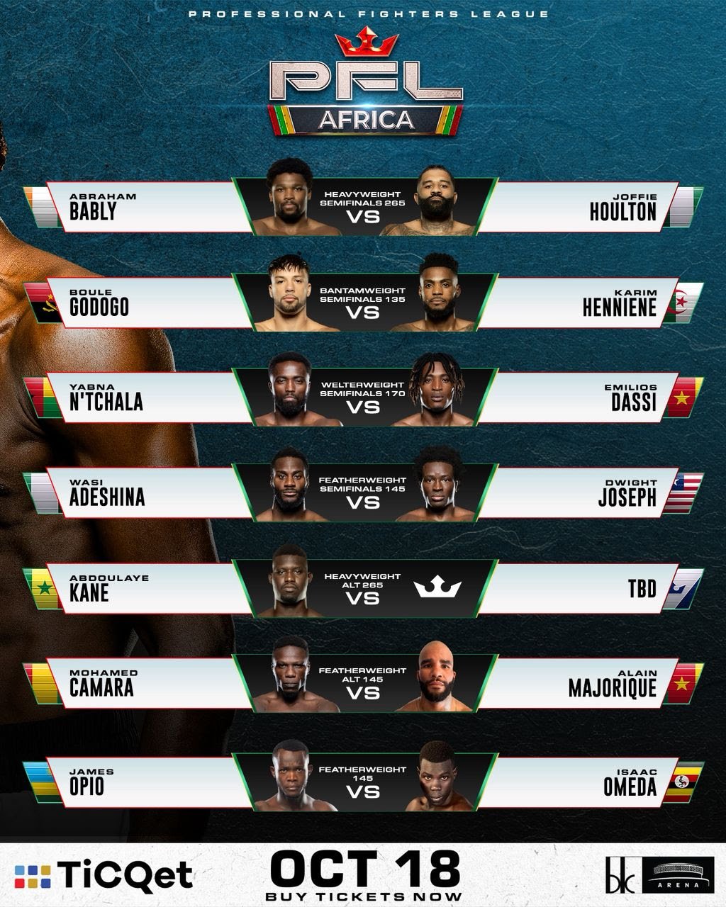 The BK Arena in Kigali hosts East Africa’s biggest MMA event to date.