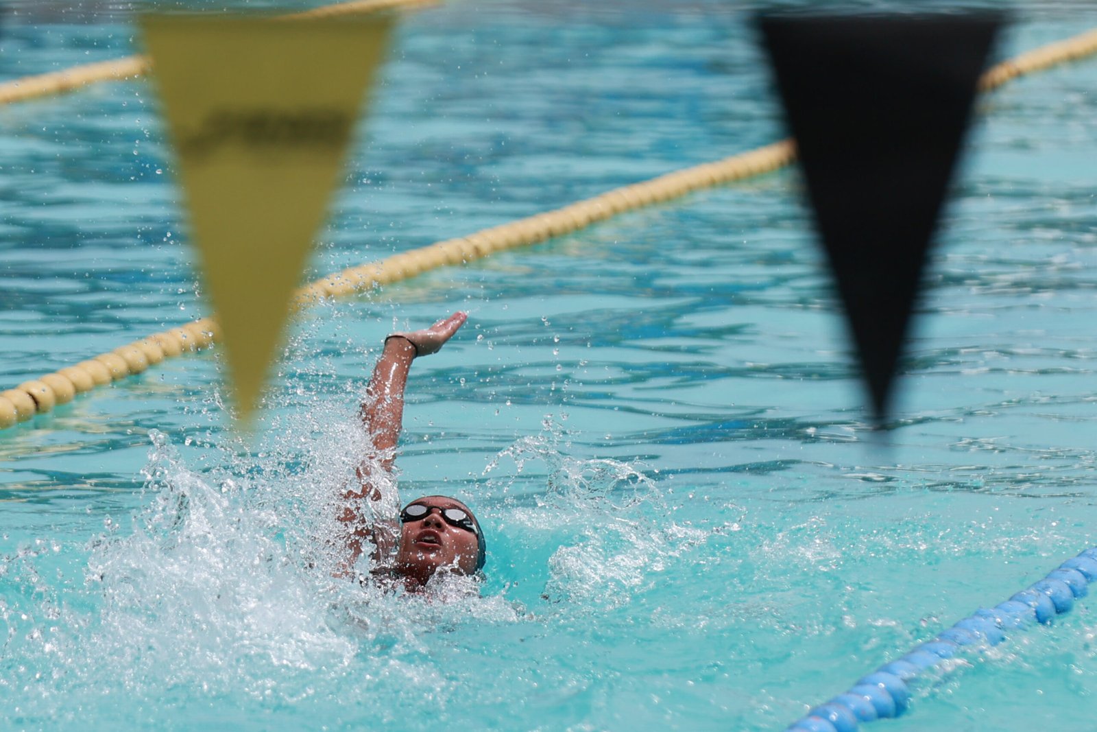 Patricia Mae Santor surges to another gold medal in the girls’ 200-meter butterfly. [PSC photo]