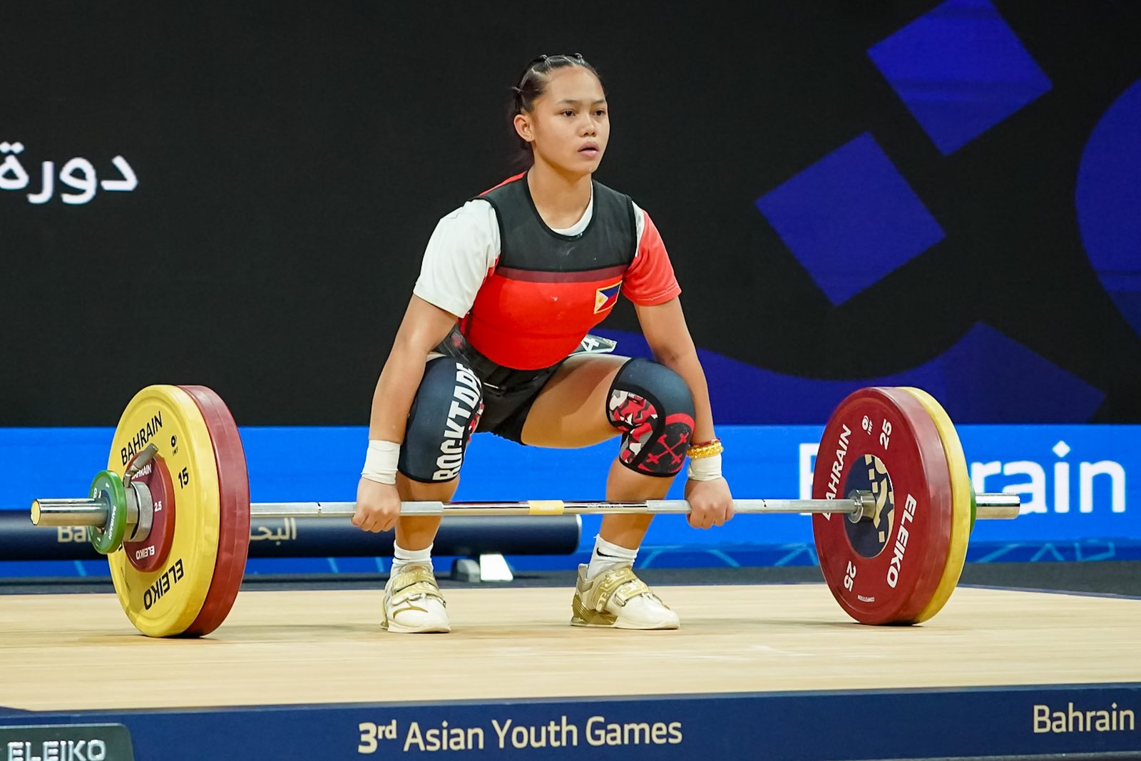 Jhodie Peralta competes in the 53-kg division at the Asian Youth Games in Bahrain. [POC photo]