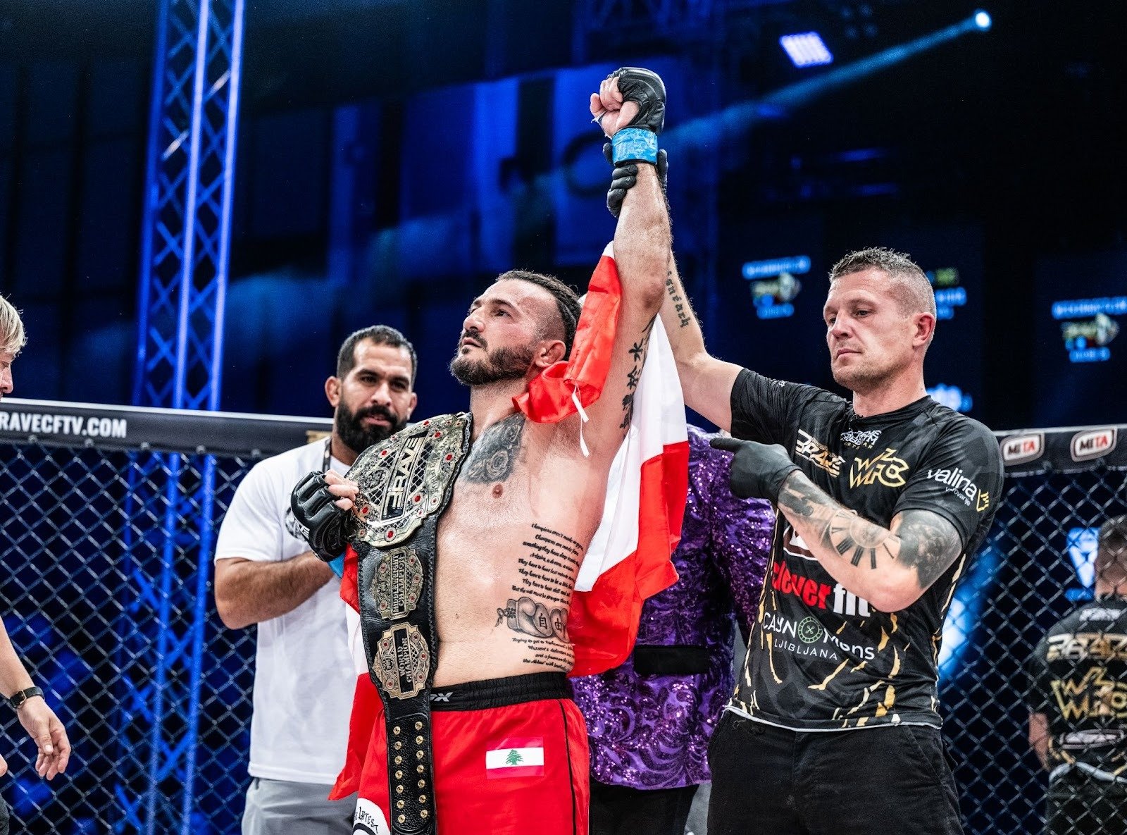 Mohammad Fakhreddine trains ahead of his historic BRAVE CF 100 bout.