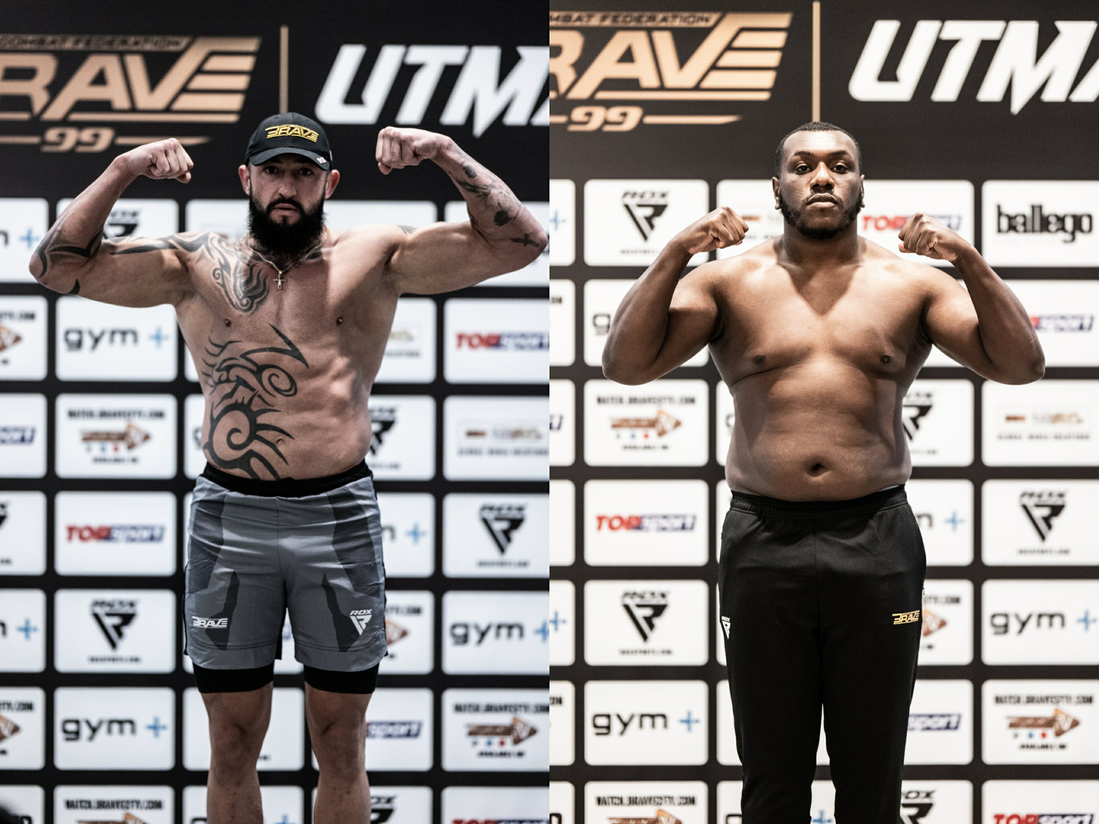 Pavel Dailidko faces off with Gregory Robinet ahead of their Brave CF 99 title bout.