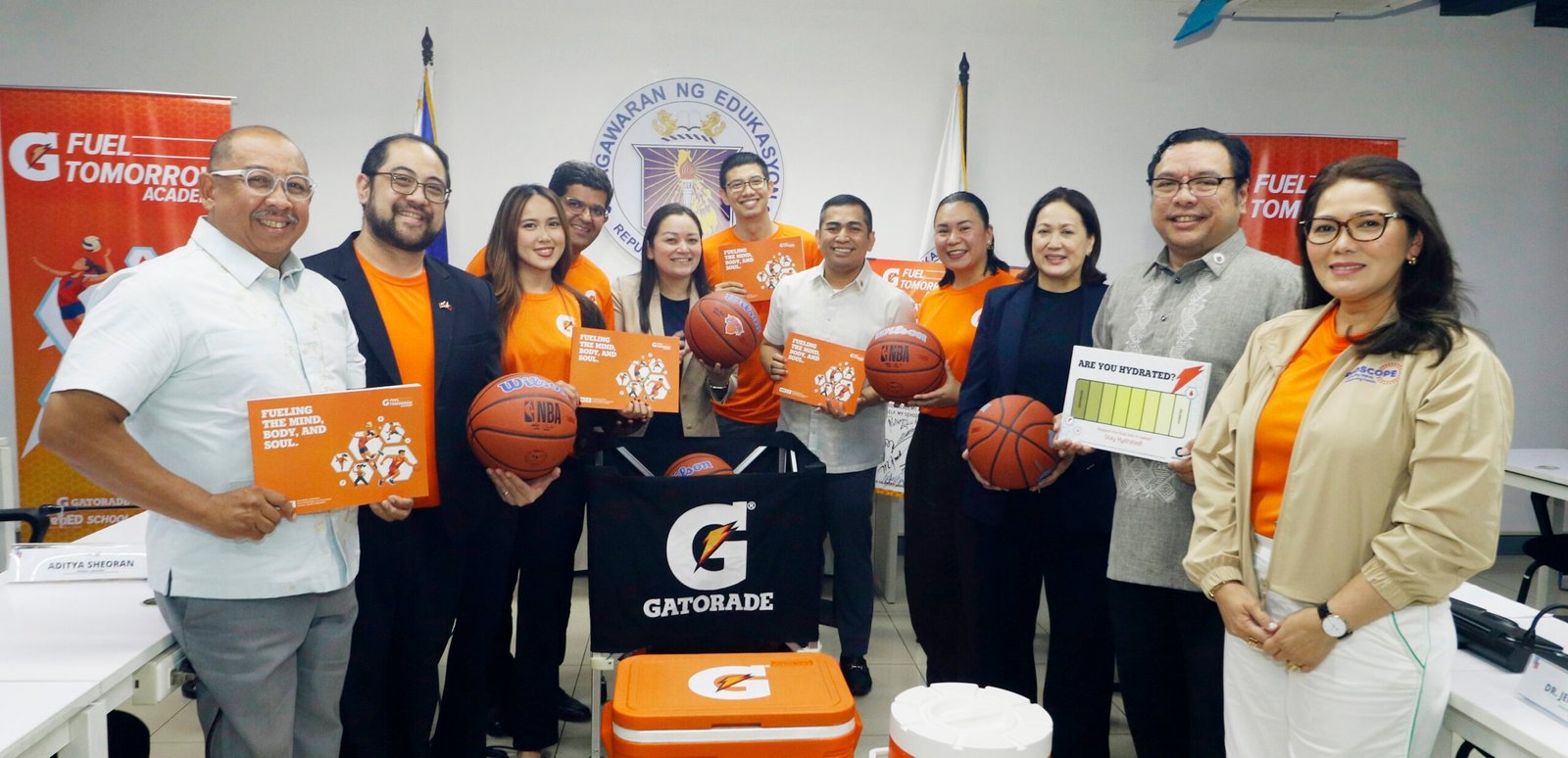 DepEd and Gatorade officials formally launch the Fuel Tomorrow Academy.