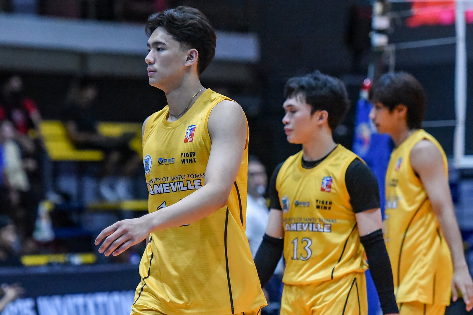 UST-Gameville and Alpha Insurance collide in a crucial Spikers’ Turf duel at Paco Arena. [PVL Images]