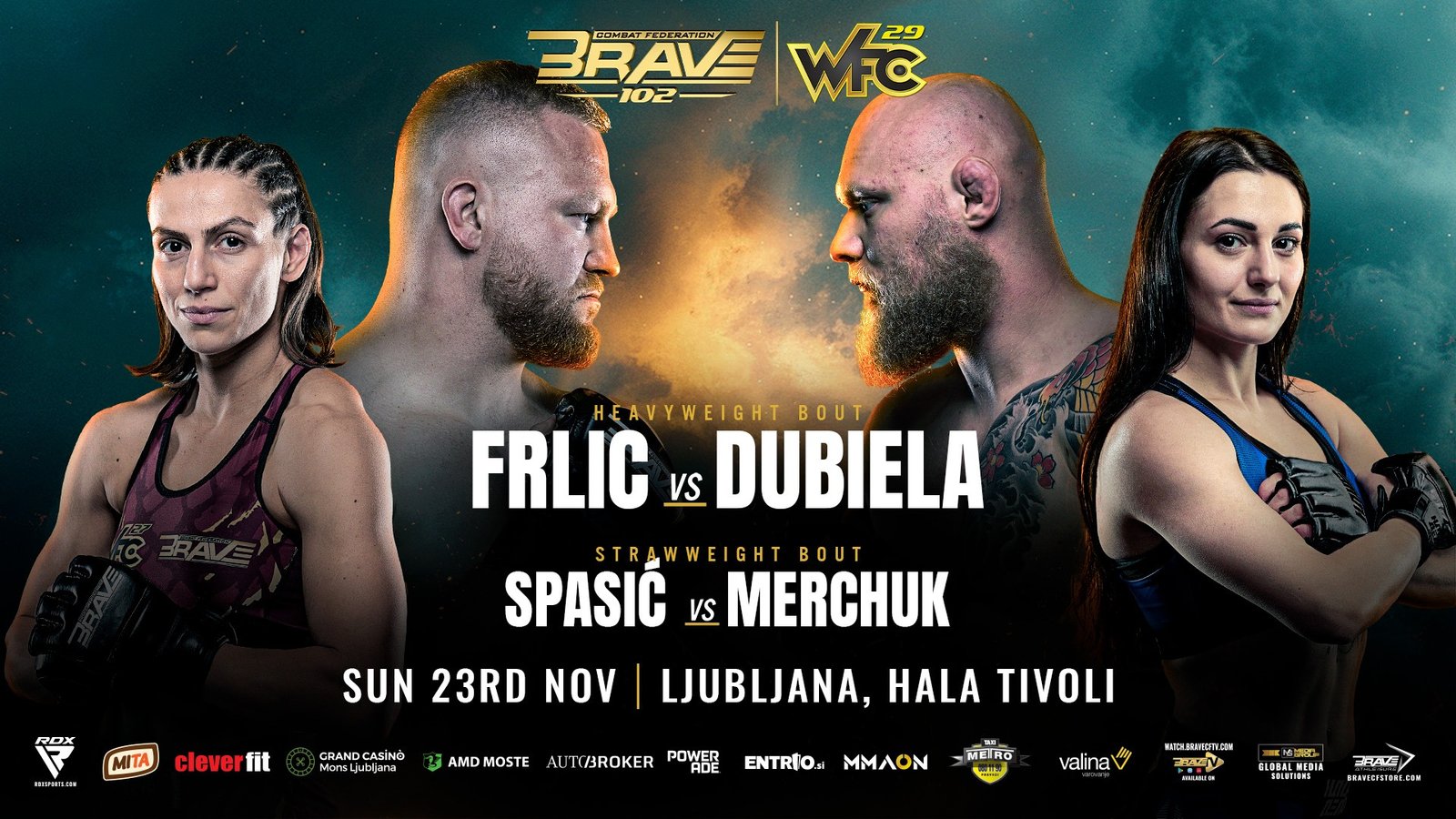 BRAVE CF 102 promises intense bouts for fans in Ljubljana.