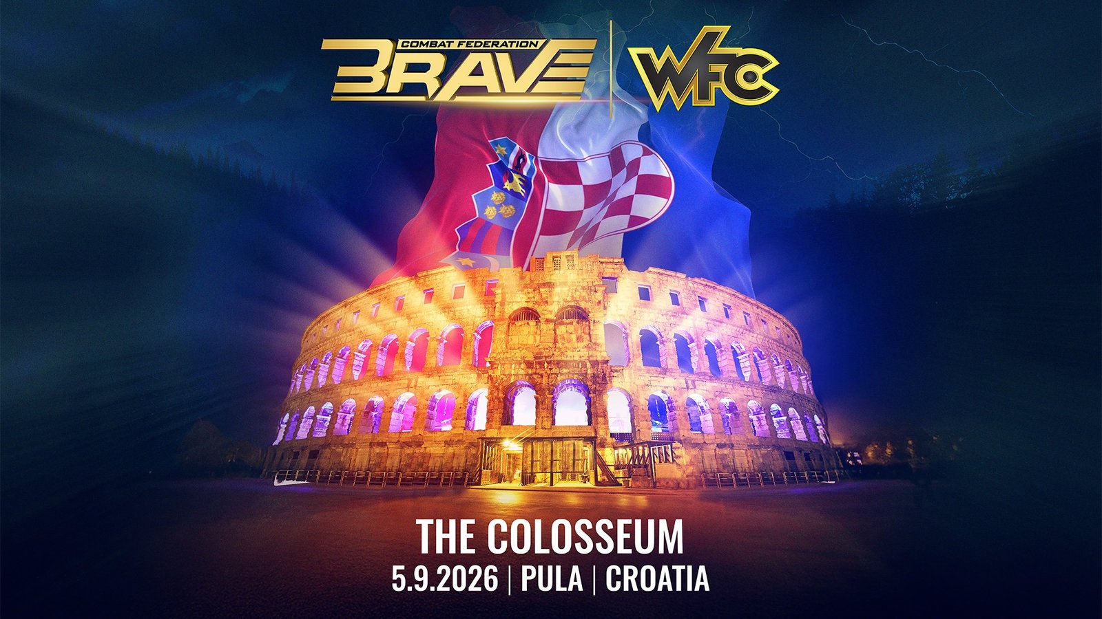 The iconic Pula Arena, ready to host its first world-class MMA spectacle.