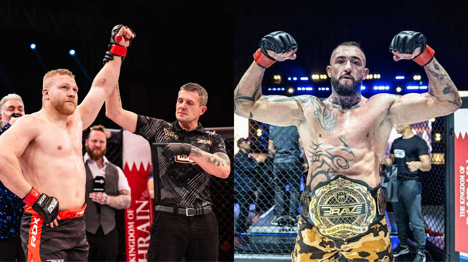 Pavel Dailidko prepares to face Miha Frlic after the Slovenian’s win at BRAVE CF 102.