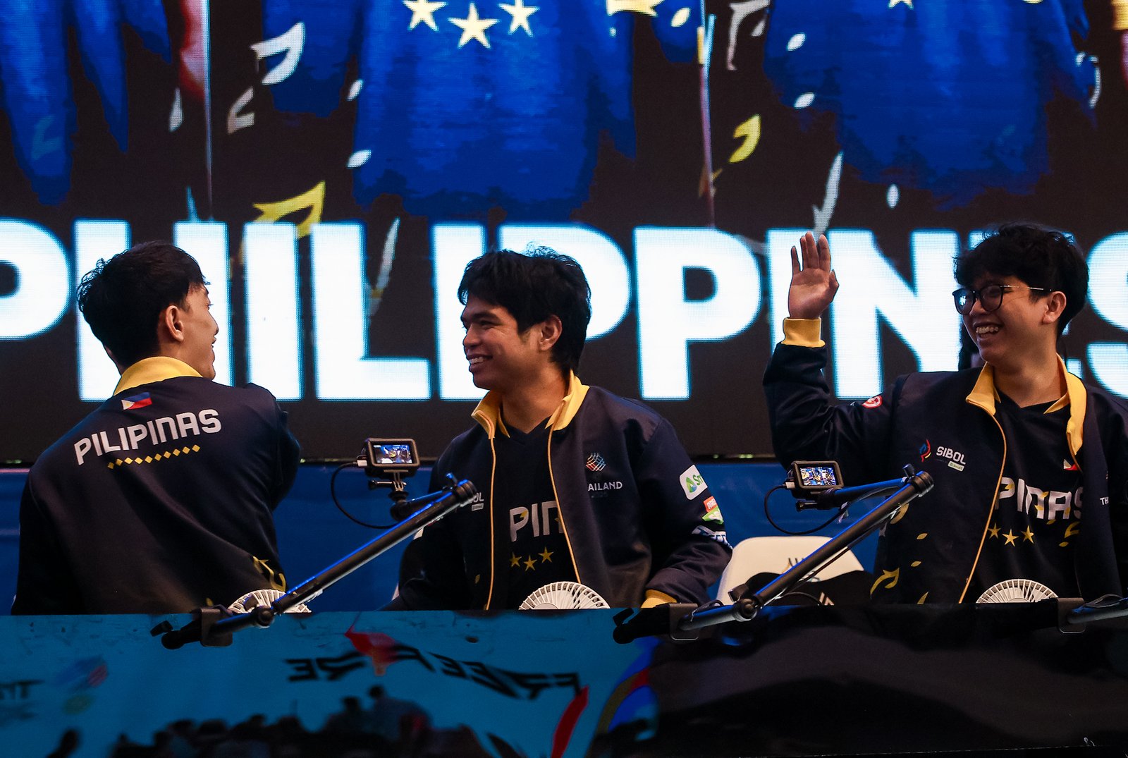 The Sibol men’s MLBB team celebrates after clinching SEA Games gold in Bangkok. [POC Media Pool]