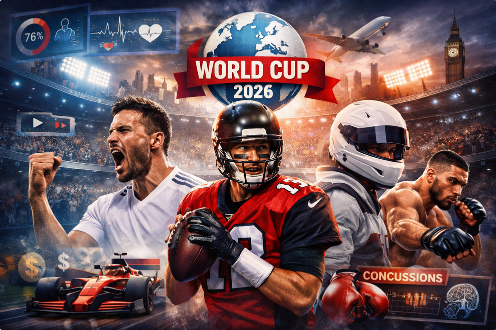 Advanced graphics and real-time data enhance a live sports broadcast.