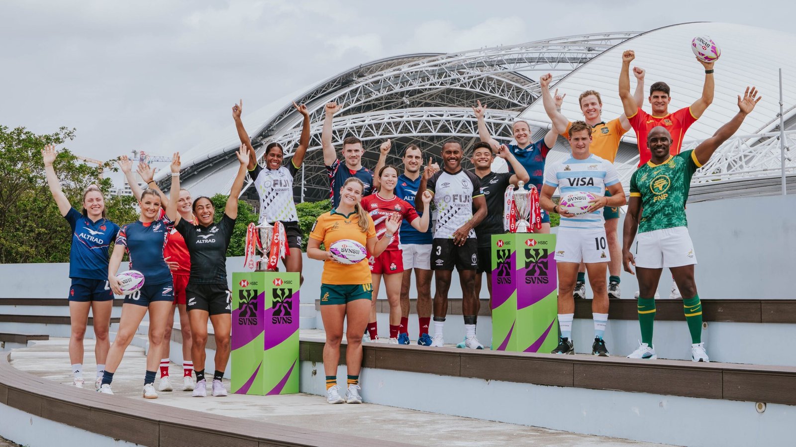 Team captains take part in a photoshoot at the iconic National Stadium. [photo credit: The Kallang]
