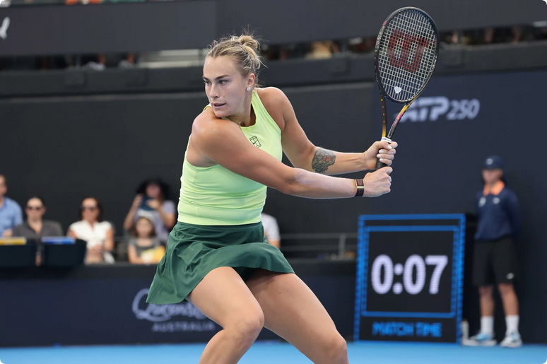 Sabalenka remains unbeaten on her way to another Brisbane International final. [photo credit: Tennis Australia]