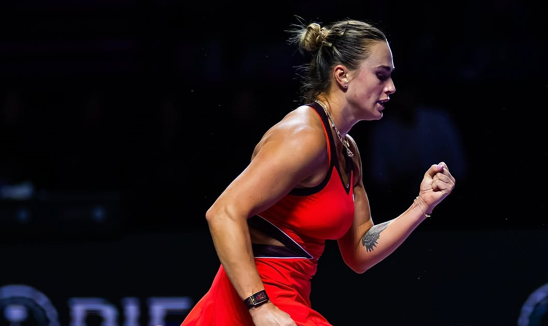 Sabalenka powers through her Brisbane International opener in under an hour.  [photo credit: Aryna Sabalenka Instagram]