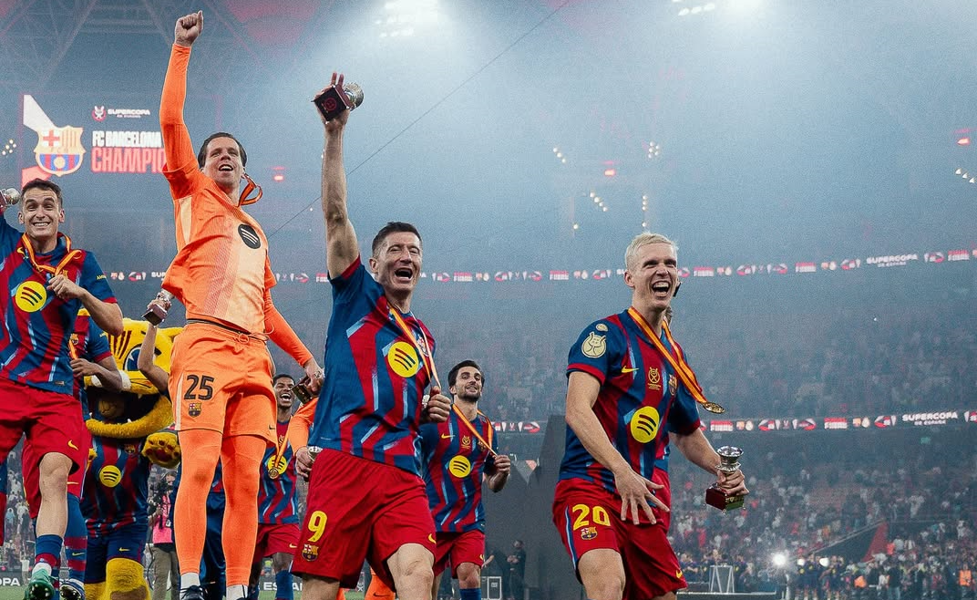 One moment. One deflection. One trophy. Barcelona defend the Super Cup crown. [photo credit: FC Barcelona Instagram]