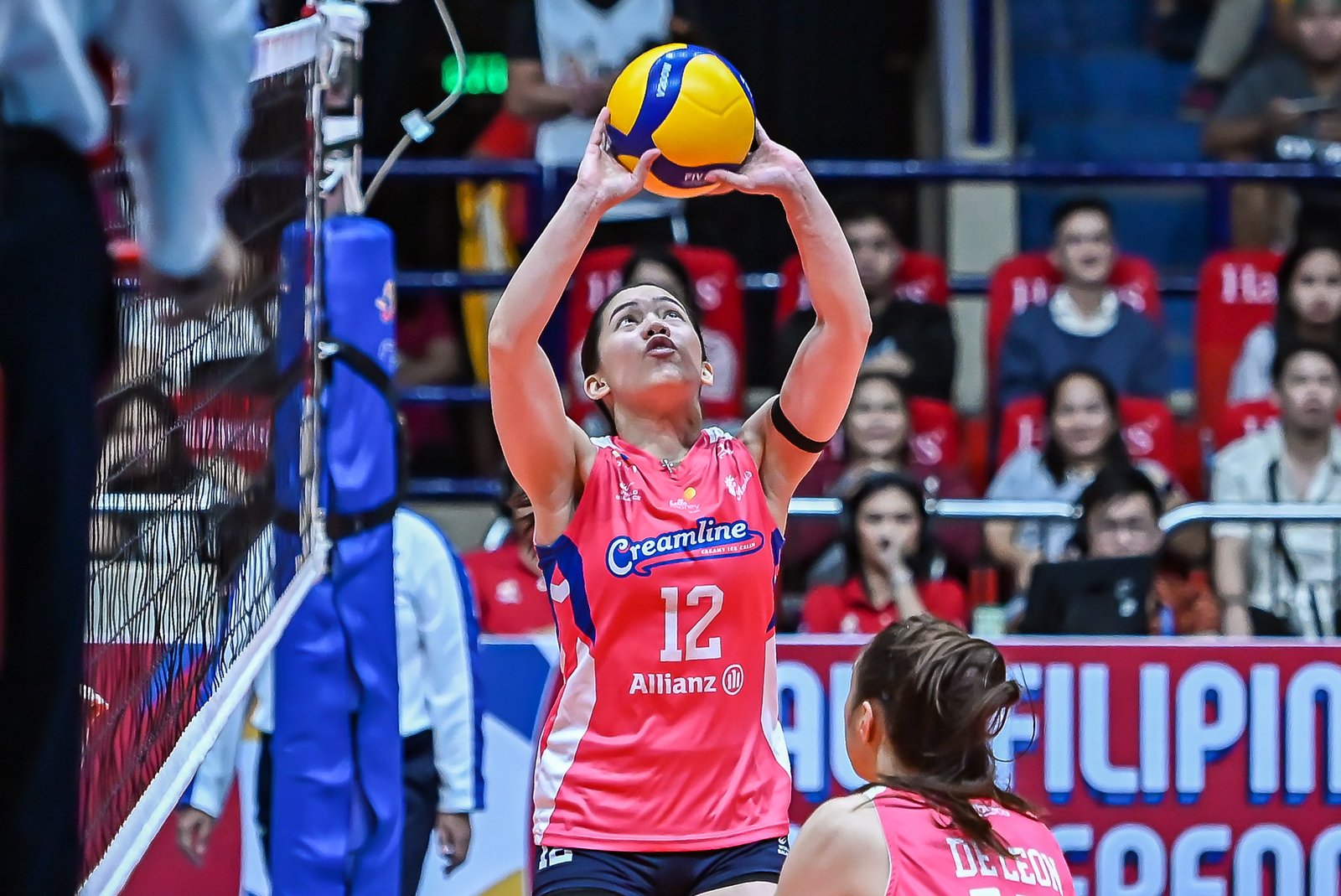 Jia De Guzman during Creamline’s PVL All-Filipino Conference match in San Juan. [PVL Images]