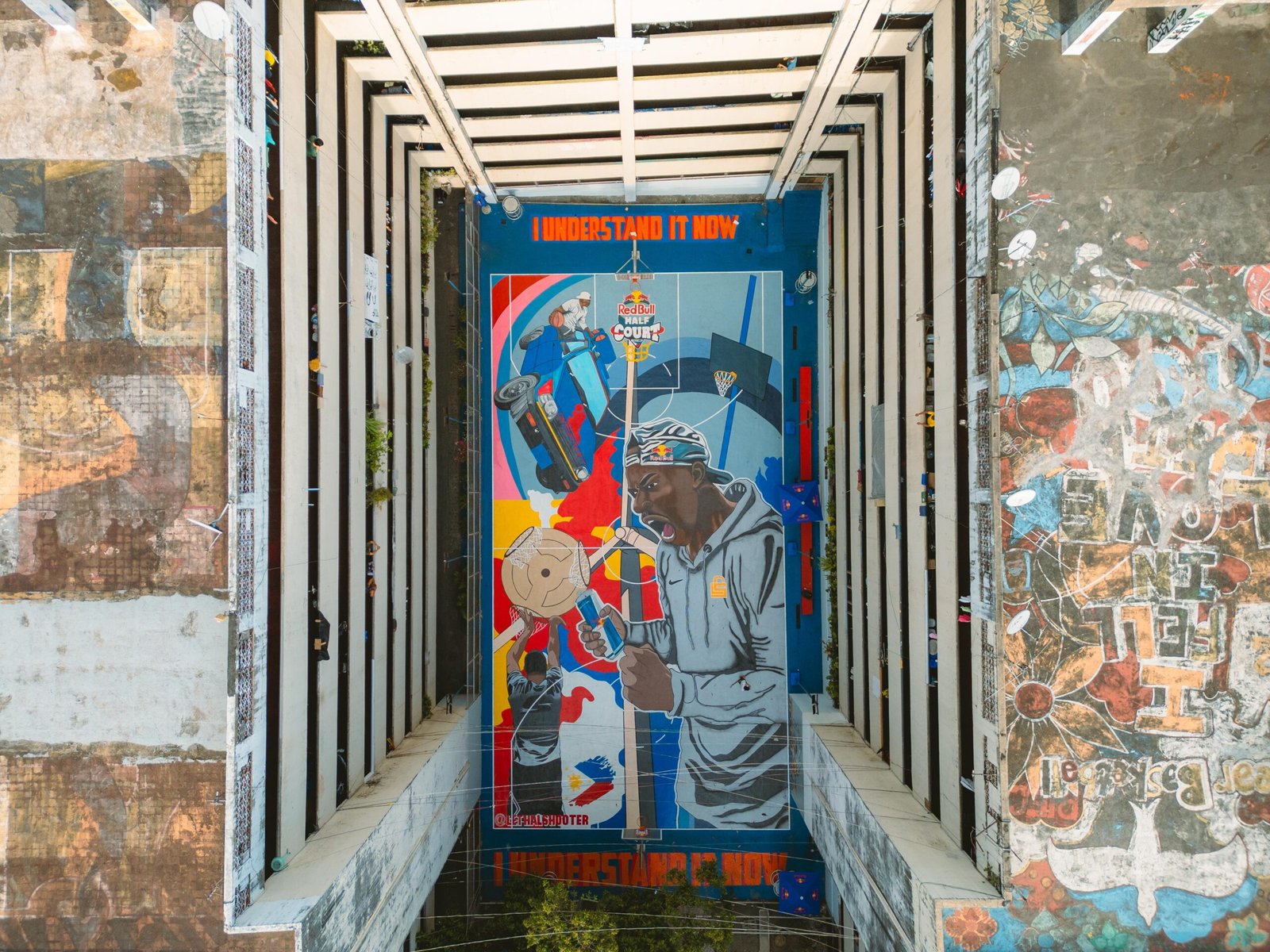 A custom mural honoring Lethal Shooter is unveiled at The Tenement. [photo credit: Red Bull]