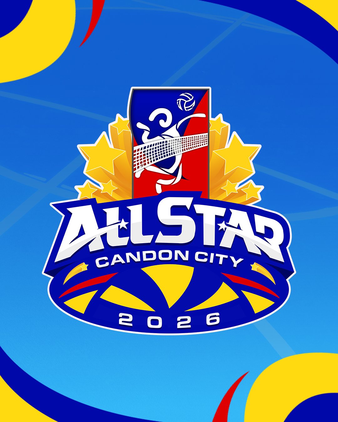 The official logo of the 2026 Volleyball All-Star Showcase, highlighting Candon City as the host.