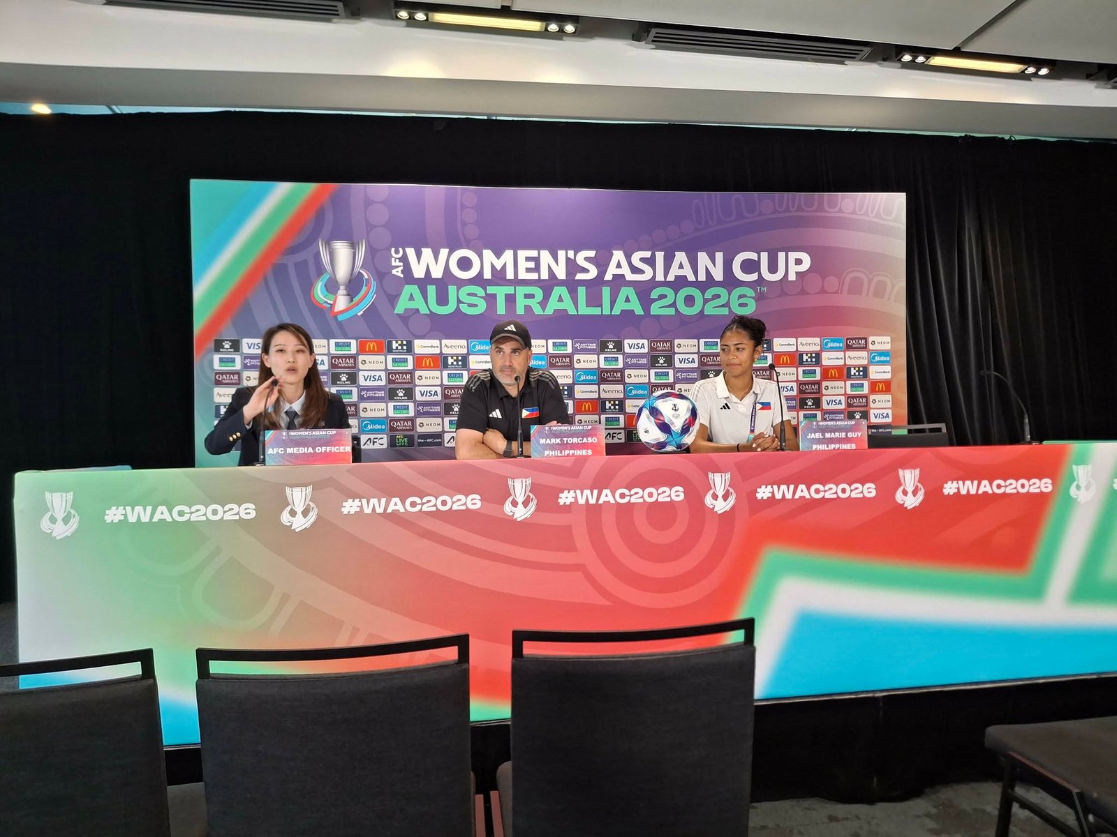 Coach Mark Torcaso and new player Jaelle Guy