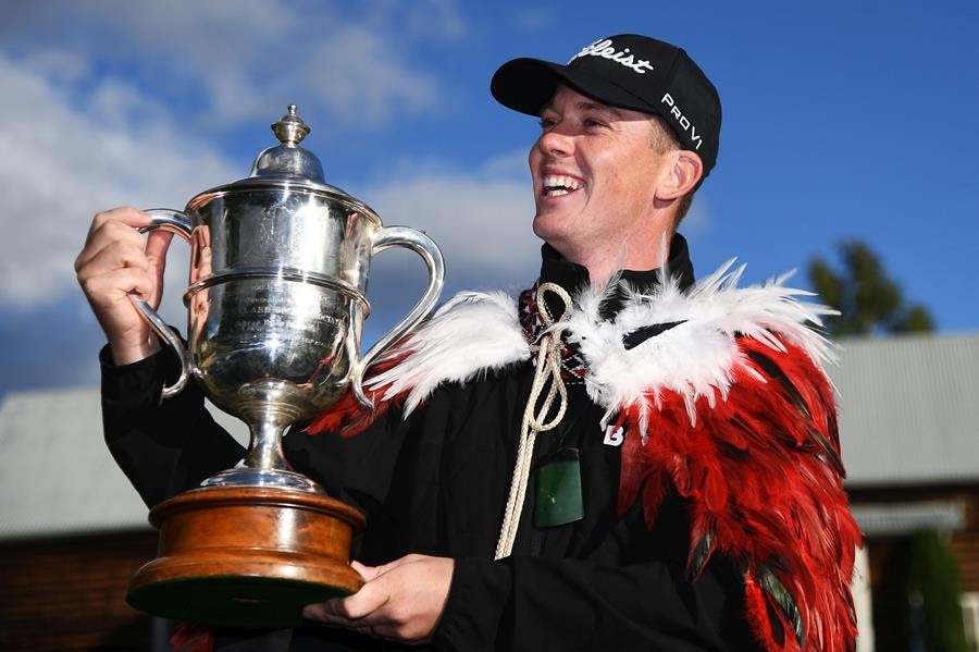 Hillier caps a remarkable week, winning the national open shortly after his wedding. [Asian Tour photo]