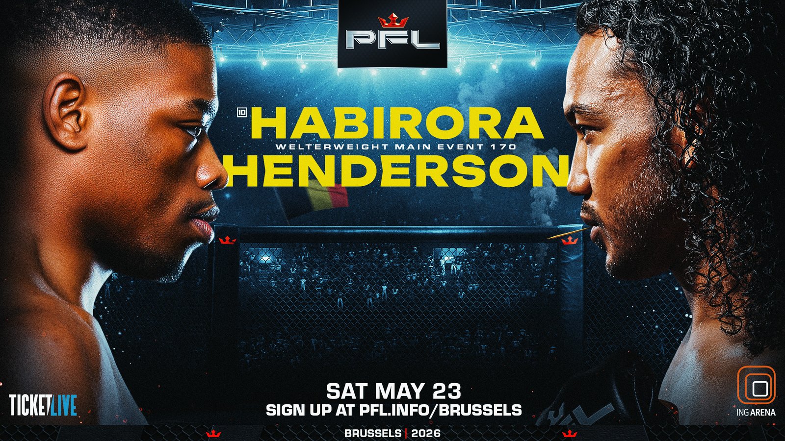 The ING Arena in Brussels hosts a major PFL showcase on May 23.