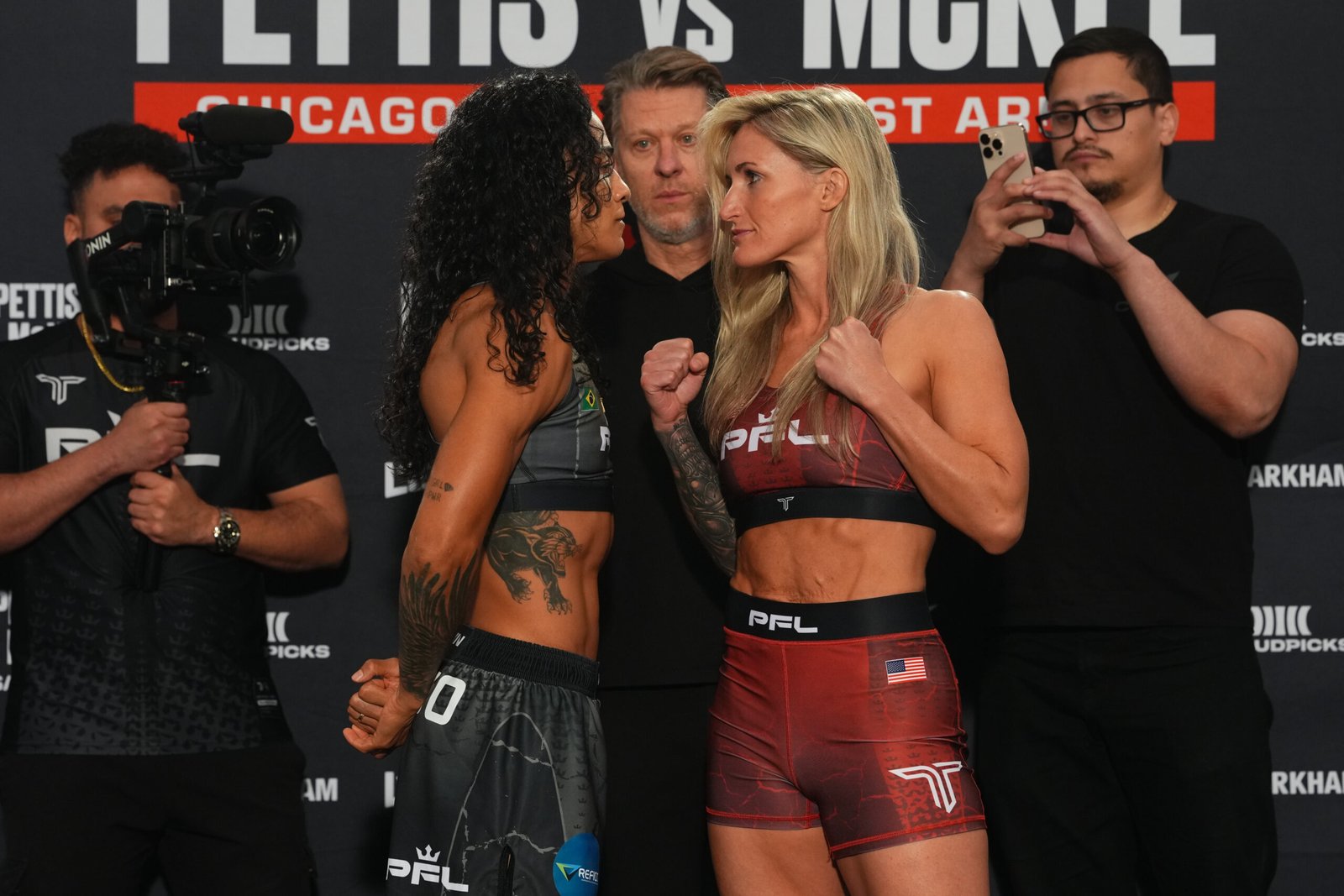Fighters face off after official PFL weigh-in in Chicago