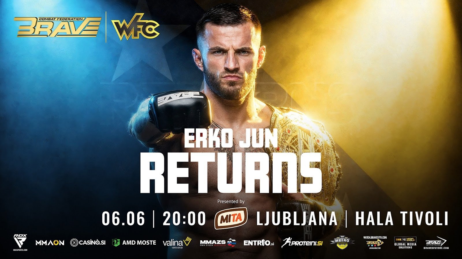 Erko Jun prepares for his BRAVE CF return this June in Slovenia.