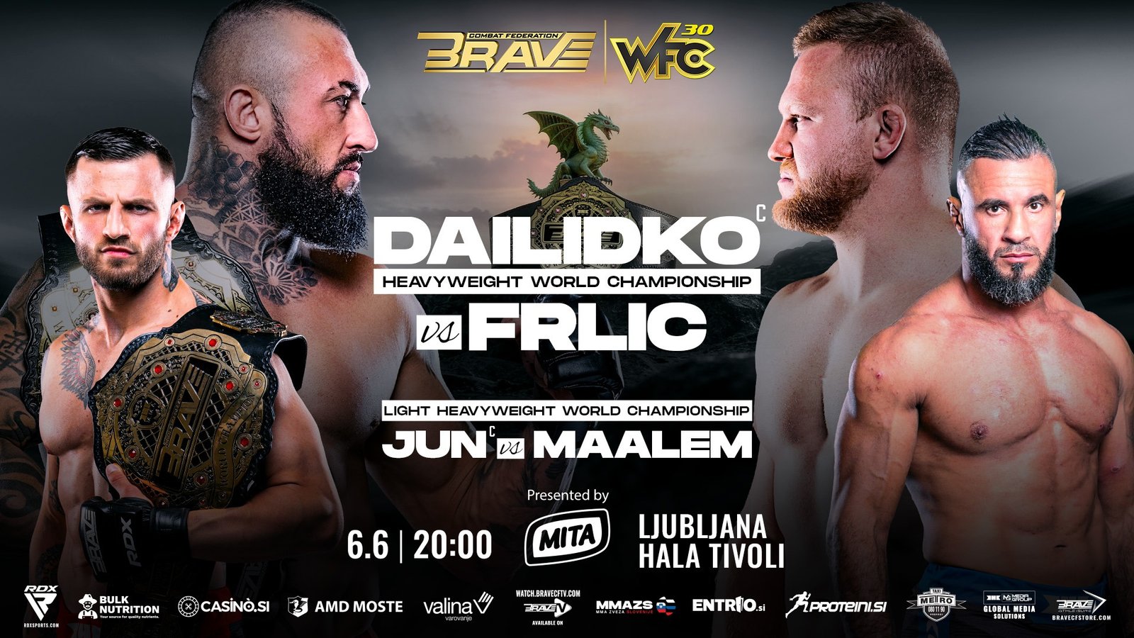 BRAVE CF returns to Slovenia with championship fights