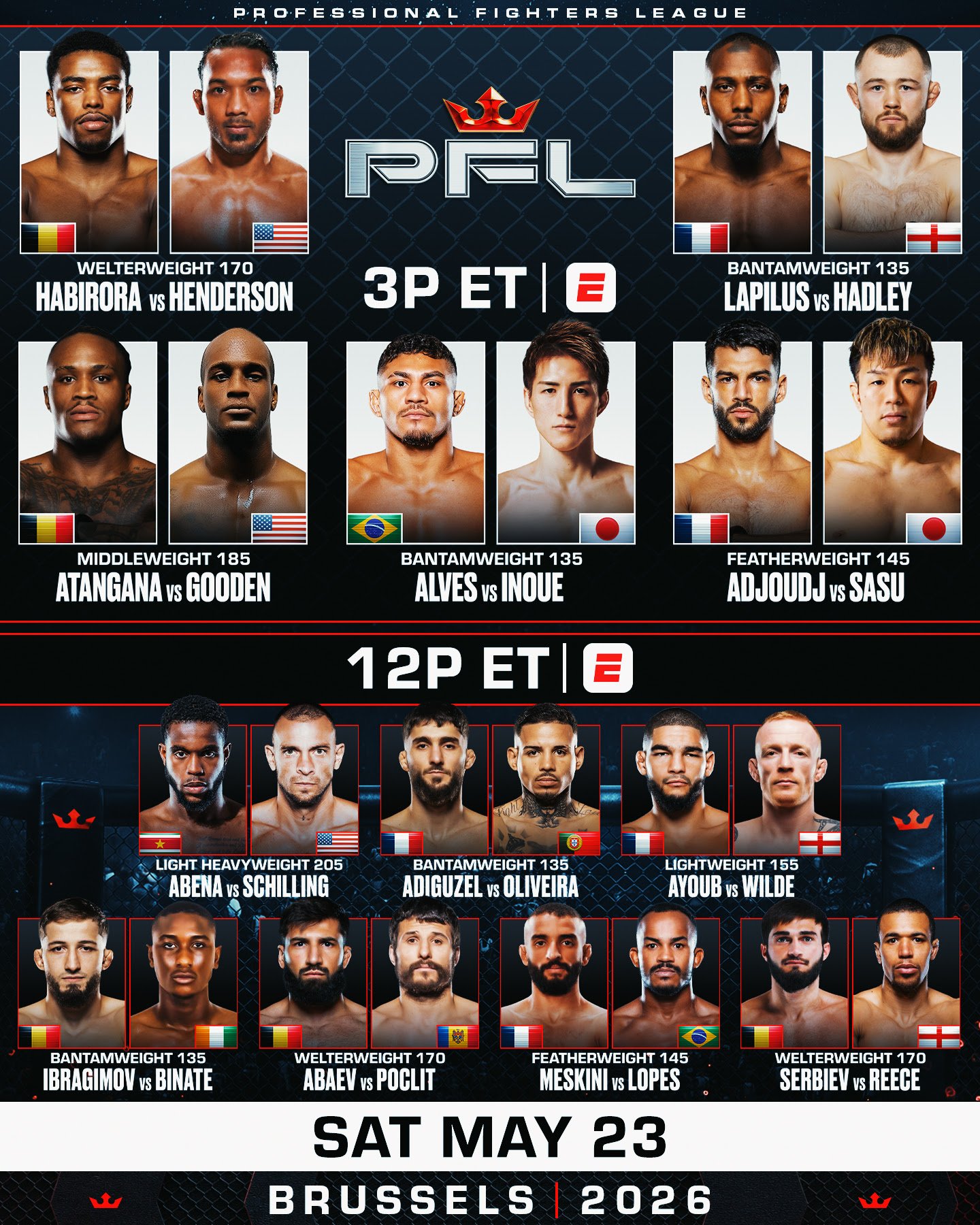 MMA action returns to Brussels with stacked lineup